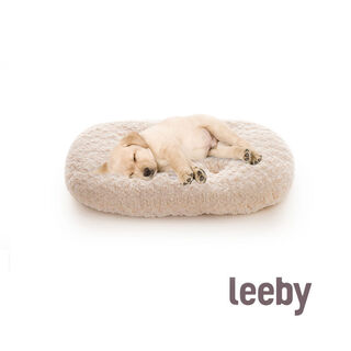 Leeby Almofada Suave Branca para cachorros